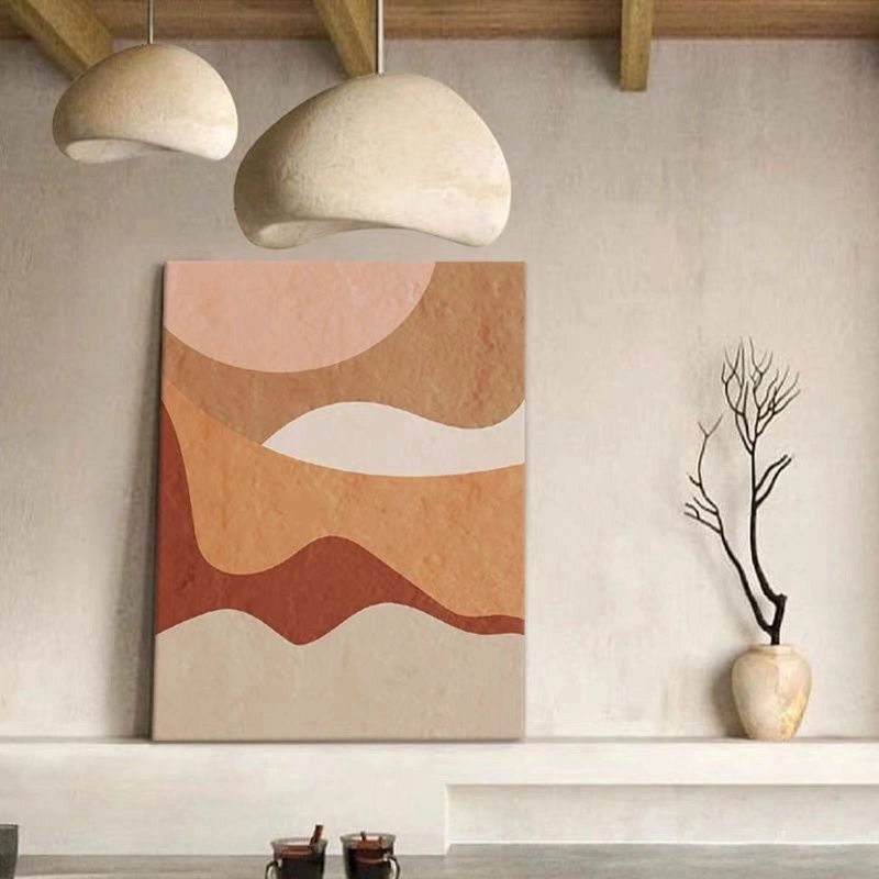 Neutral Abstract Canvas Painting - Minimalist Wall Art for Modern Interiors