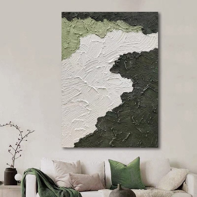 Terracotta Abstract Wall Art - 3D Textured Canvas Painting for Minimalist Decor