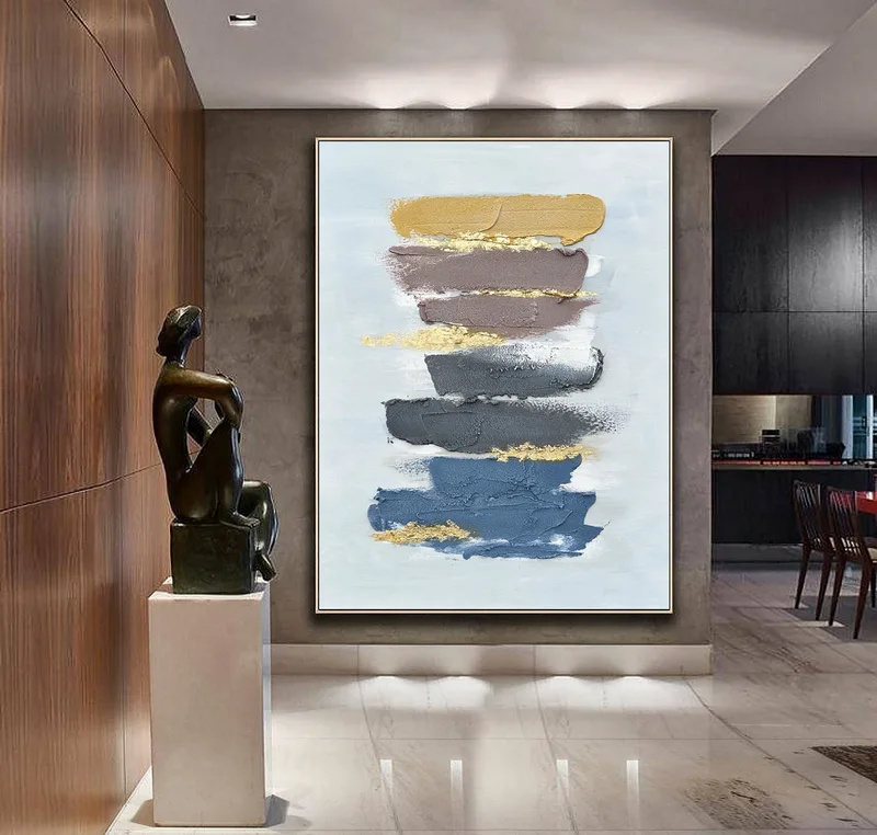 Large Minimalist 3D Textured Canvas - Boho Abstract Wall Art for Entryway