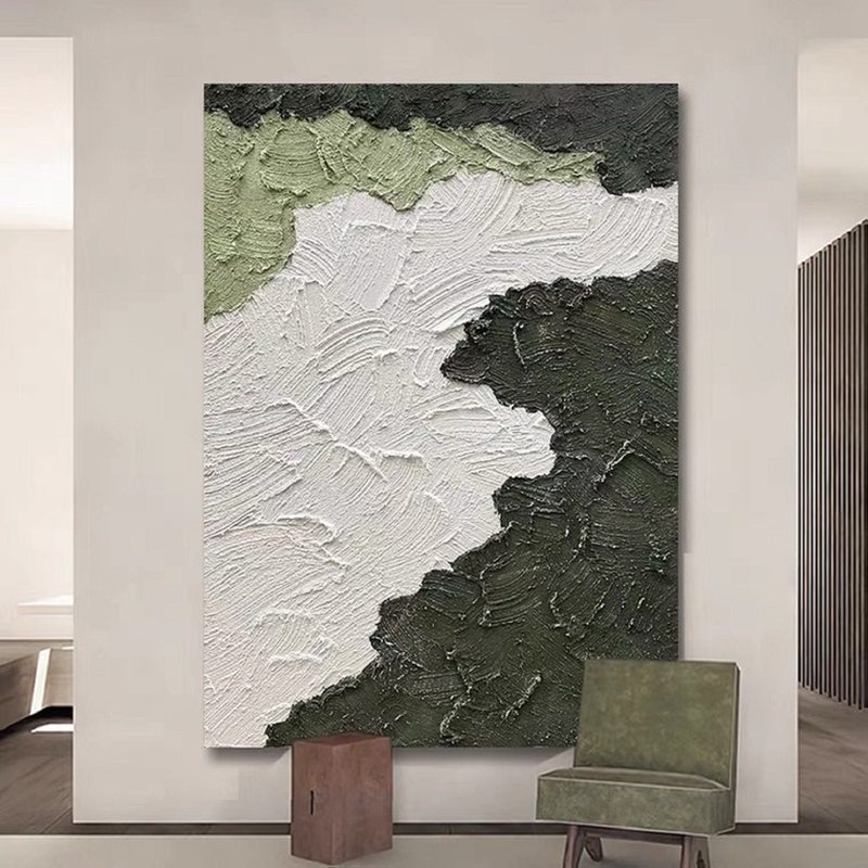 Terracotta Abstract Wall Art - 3D Textured Canvas Painting for Minimalist Decor