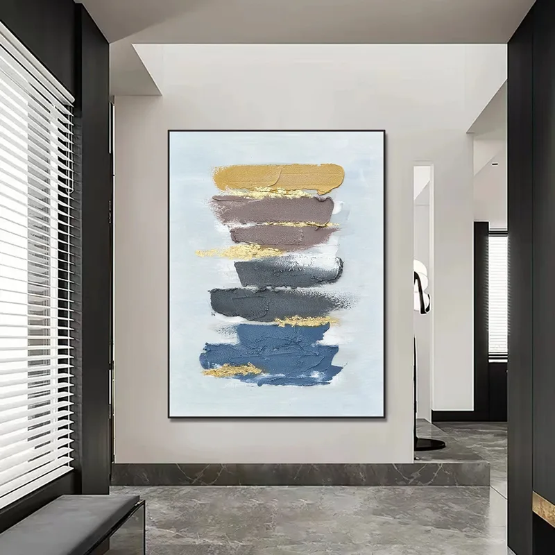 Large Minimalist 3D Textured Canvas - Boho Abstract Wall Art for Entryway