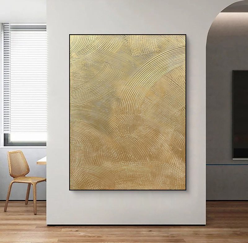 Large Neutral Abstract Canvas Art - Minimalist Textured Wall Painting for Entrance Decor