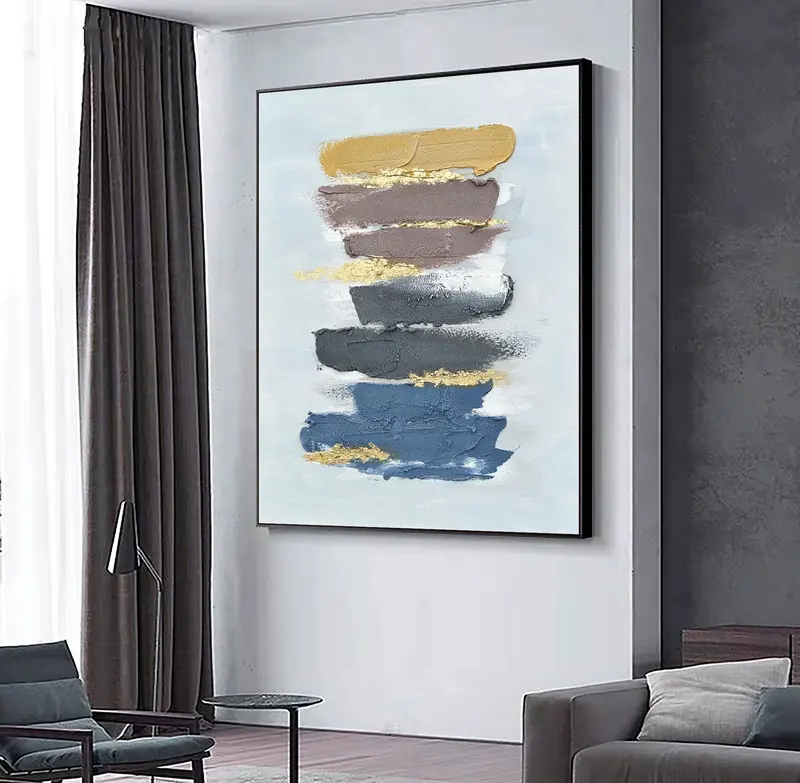 Large Minimalist 3D Textured Canvas - Boho Abstract Wall Art for Entryway