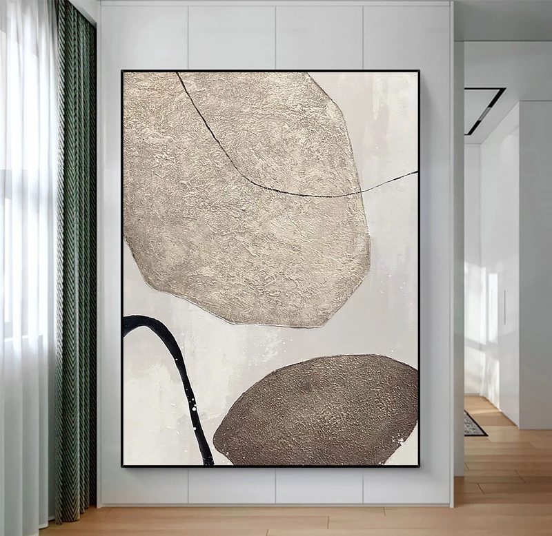 Wabi Sabi Abstract Wall Art | Earth Tone Abstract Painting | Neutral Decor