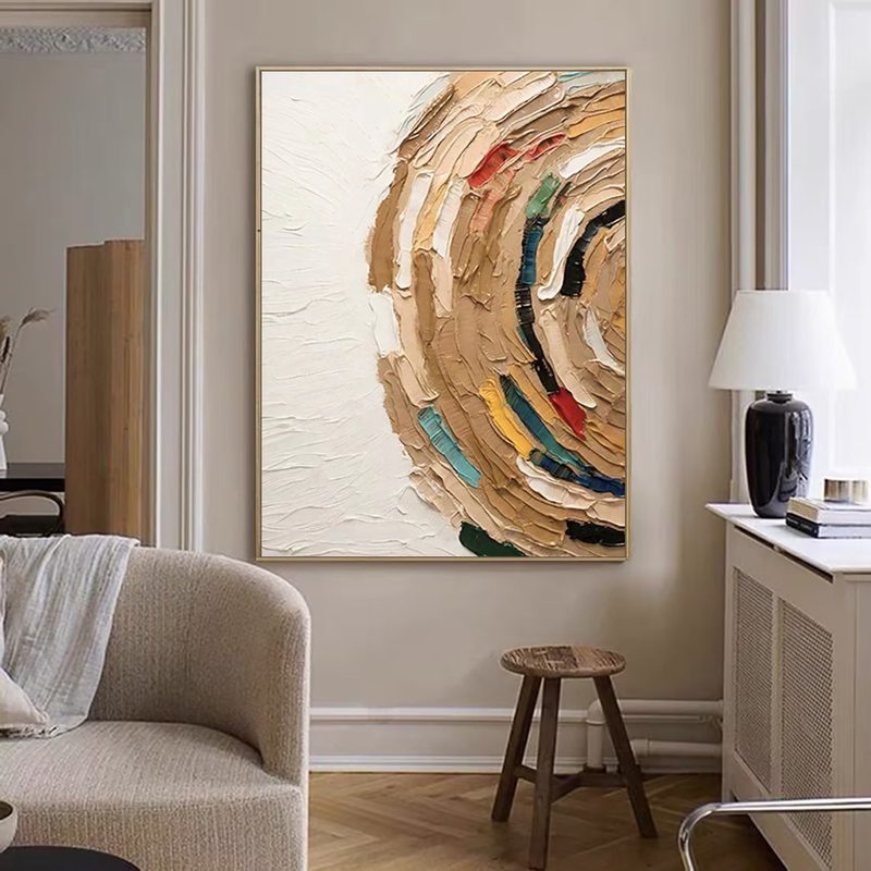 Brown Wabi Sabi Wall Art | Textured Abstract Painting | Neutral Decor