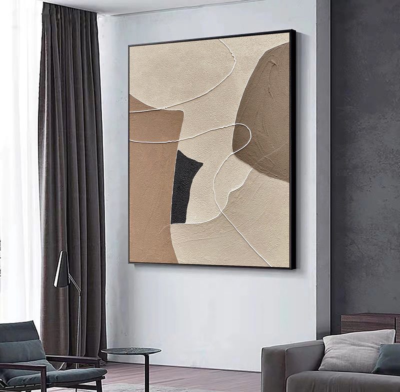Beige Wabi Sabi Wall Art | Textured Abstract Painting | Neutral Decor