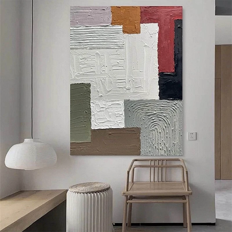Original Beige & White Ocean Beach Abstract Painting | Textured Canvas Art
