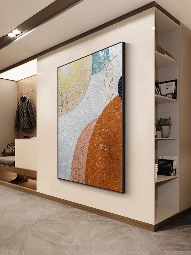 Sky, White Cloud & Ocean Abstract Painting | Textured Canvas Art | Seascape Painting