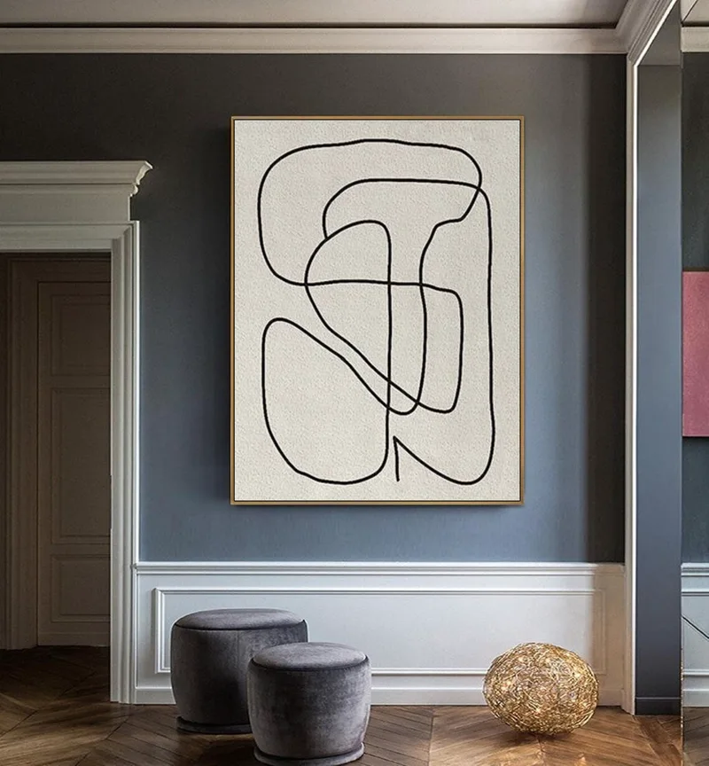 White Textured Abstract Painting | Wabi Sabi Minimalist Wall Art Decor