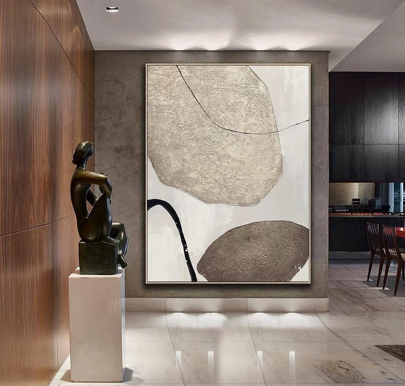 Wabi Sabi Abstract Wall Art | Earth Tone Abstract Painting | Neutral Decor