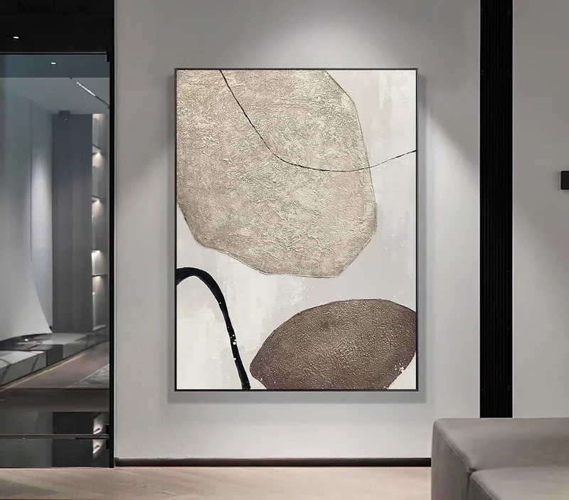 Wabi Sabi Abstract Wall Art | Earth Tone Abstract Painting | Neutral Decor