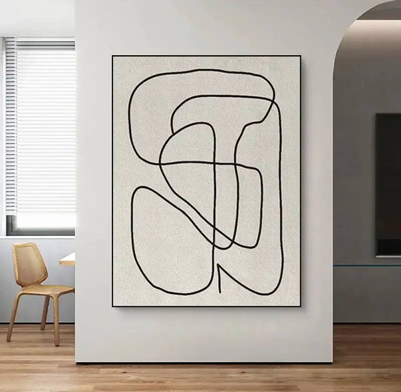 White Textured Abstract Painting | Wabi Sabi Minimalist Wall Art Decor
