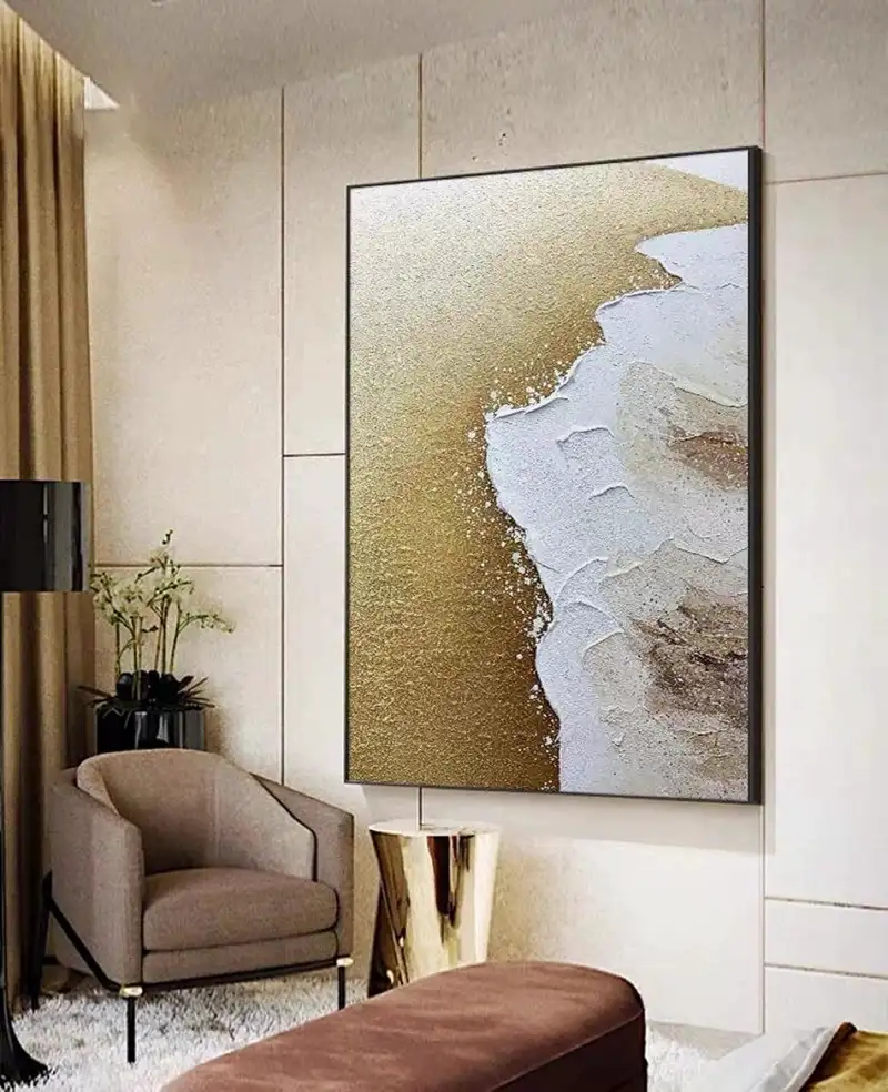 Brown Minimalist Texture Painting | Wabi Sabi Wall Art | Abstract Canvas Art