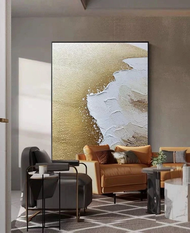 Brown Minimalist Texture Painting | Wabi Sabi Wall Art | Abstract Canvas Art