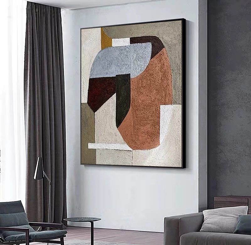 Wabi Sabi Minimalist Wall Art | Textured Abstract Painting | Neutral Decor