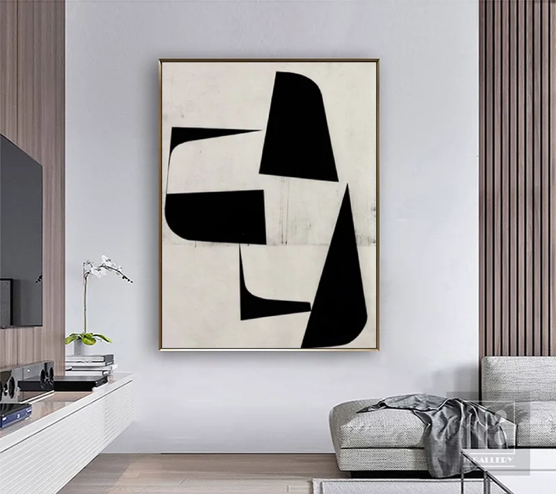 Original Black and White Abstract Painting | Textured Wabi Sabi Wall Art