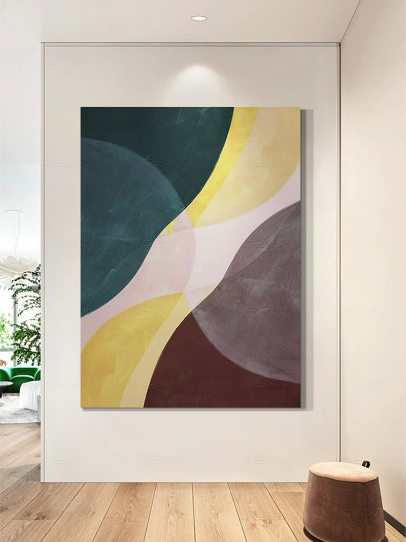 Original Green & Brown Abstract Painting | Minimalist Canvas Art | Custom Oil