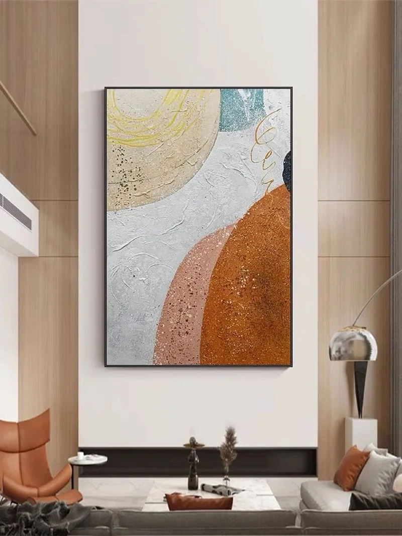 Sky, White Cloud & Ocean Abstract Painting | Textured Canvas Art | Seascape Painting