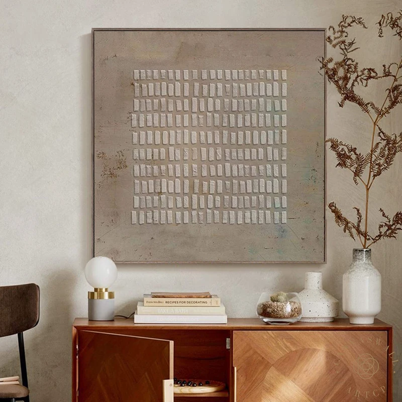 Wabi-Sabi Wall Art | 3D Textured Brown Abstract Painting | Earth Tone Home Decor