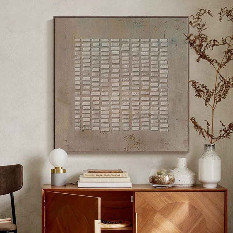 Wabi-Sabi Wall Art | 3D Brown Abstract Textured Painting | Earth Tone Canvas Art
