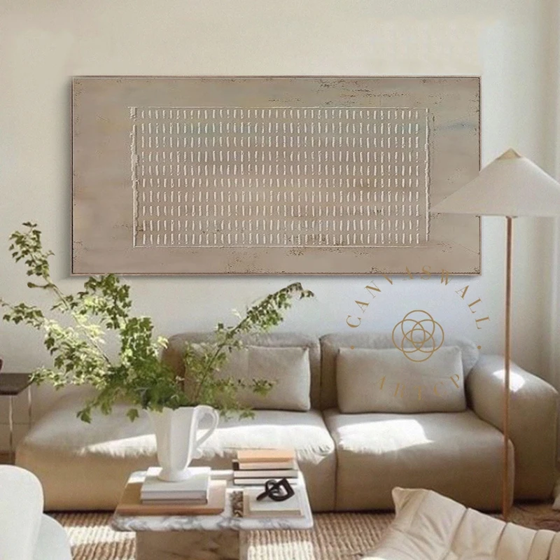 Brown Abstract Painting | Wabi-Sabi Wall Art | 3D Textured Canvas Art