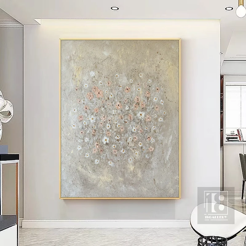 Neutral Abstract Painting | Textured Wall Art | Landscape Oil Painting on Canvas