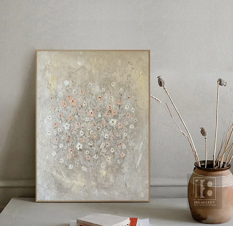 Neutral Abstract Painting | Textured Wall Art | Landscape Oil Painting on Canvas