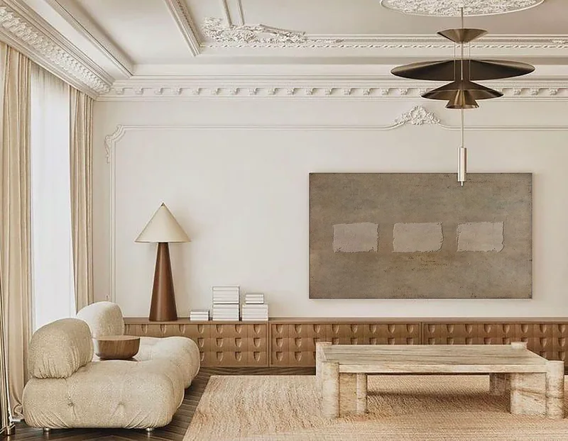 Minimalist Wabi-Sabi Painting: Earth Tone Textured Wall Art