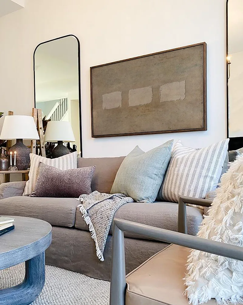Minimalist Wabi-Sabi Painting: Earth Tone Textured Wall Art