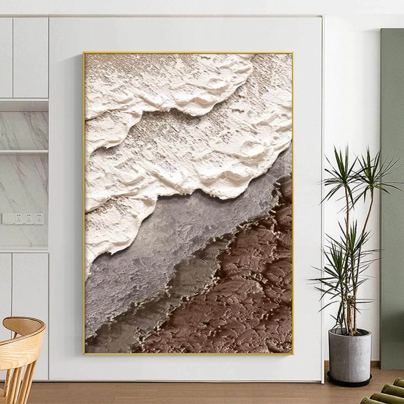 Earth Tone Sand Painting for Walls