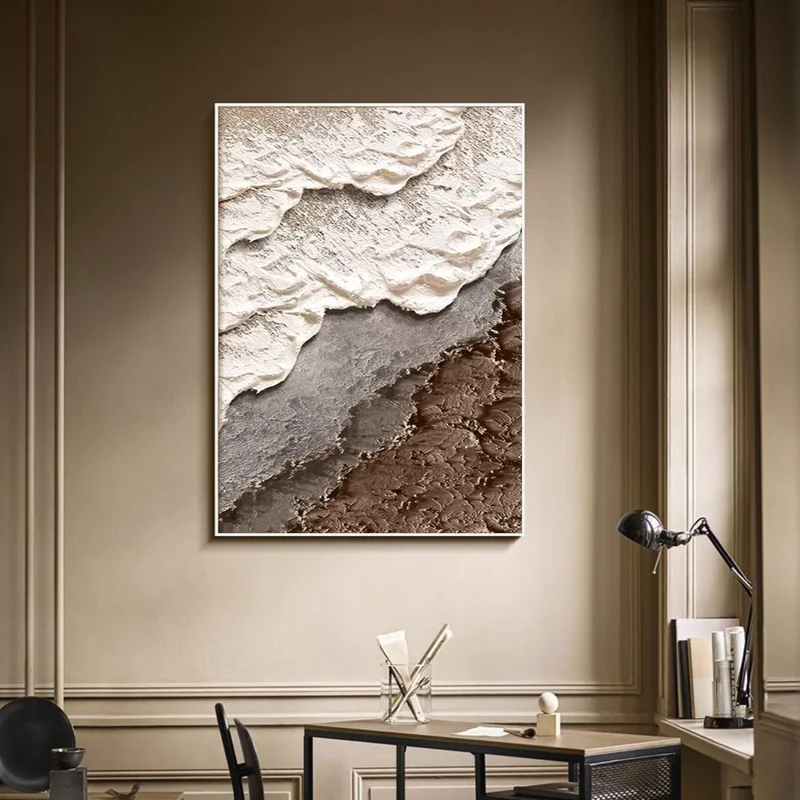 Earth Tone Sand Painting for Walls