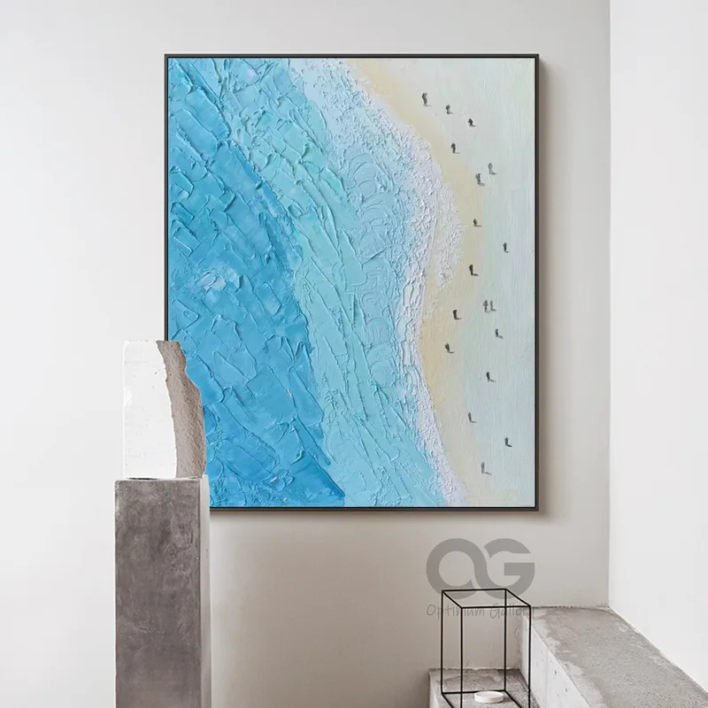 Minimalist Summer Beach Canvas Artwork