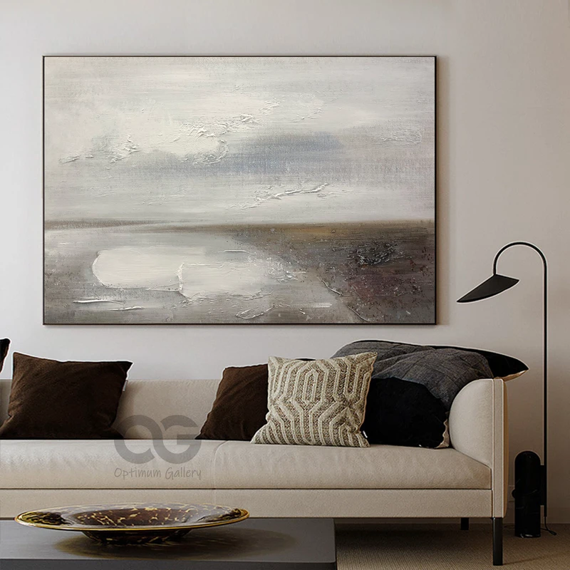 3D Textured Coastal Abstract Wall Art for Modern Beach Home Decor