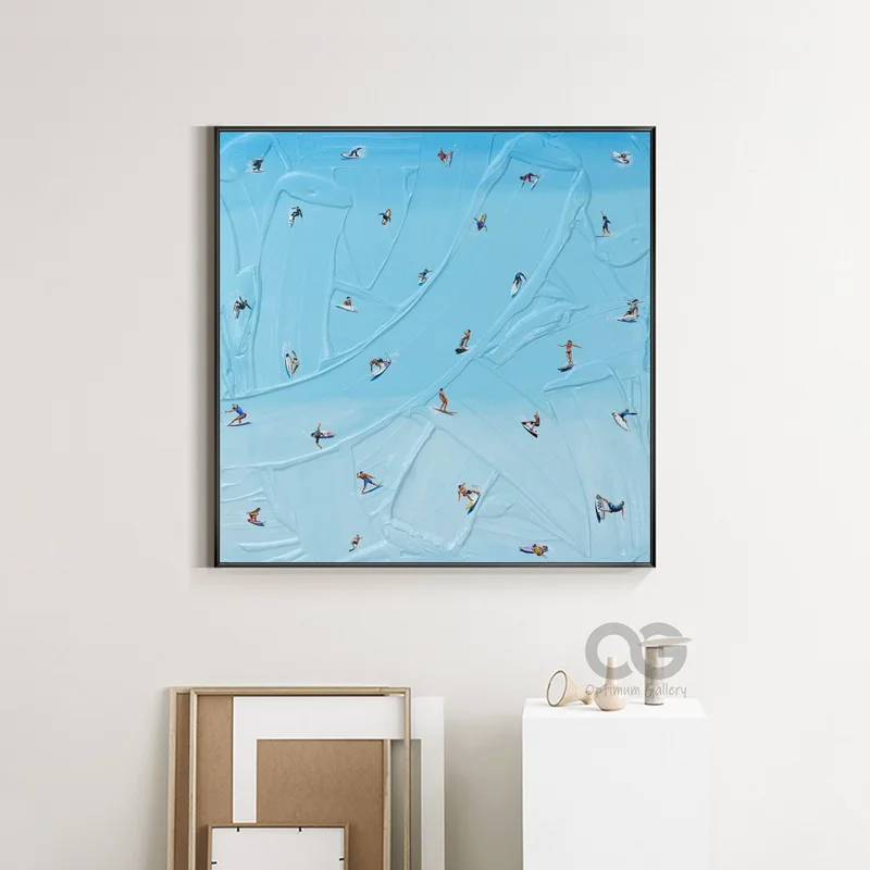 Pastel Abstract Beach Painting for Homes