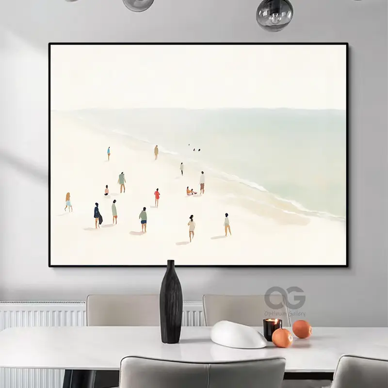 Abstract Holiday Coastline Wall Canvas
