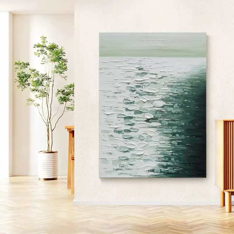 Large Impressionist Beach Landscape Art