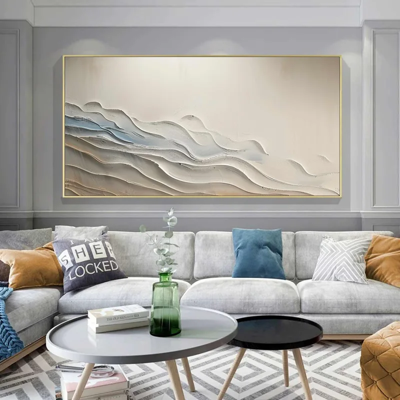 Abstract Minimalist Beach Acrylic Painting