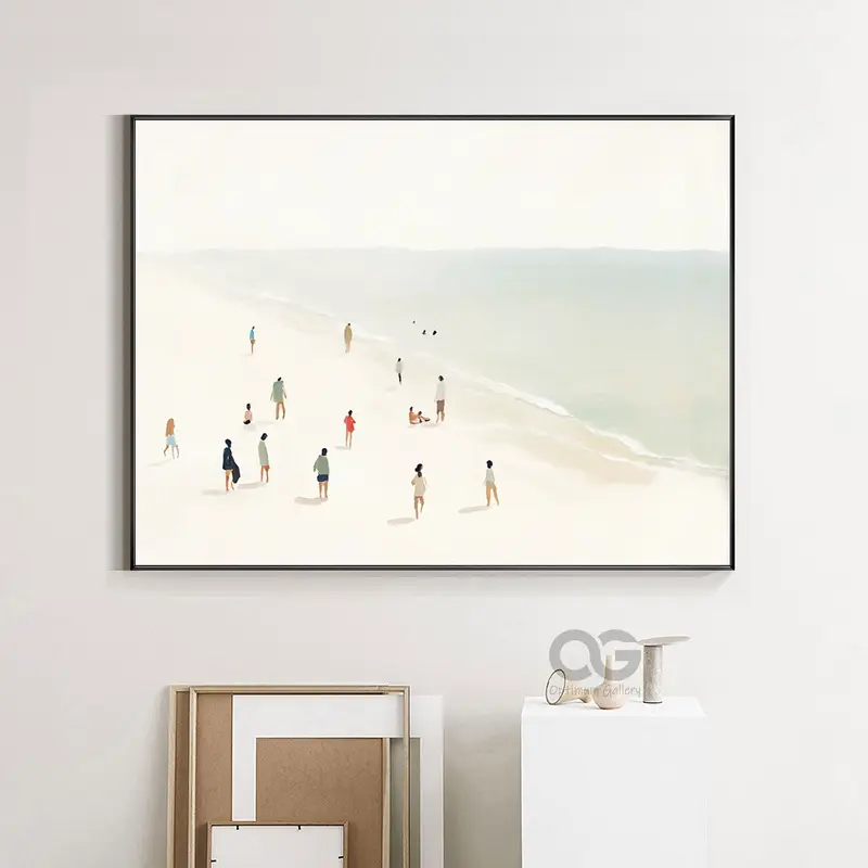 Abstract Holiday Coastline Wall Canvas