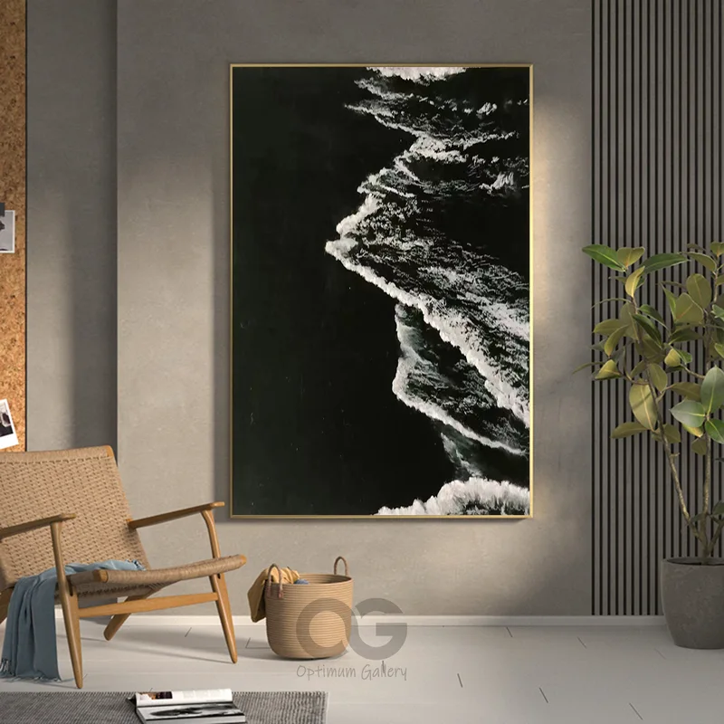 Abstract Black and White Art for Walls