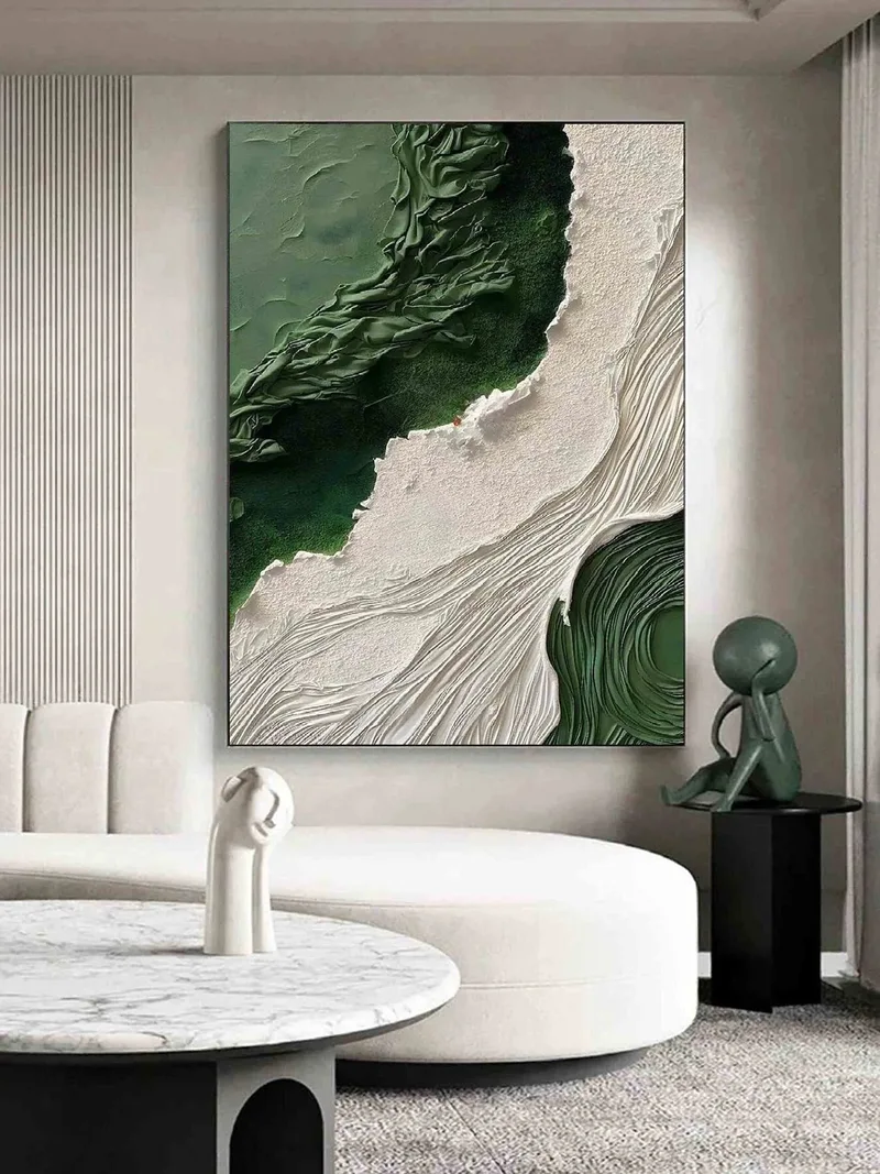 Oversized Seaside Painting on Canvas
