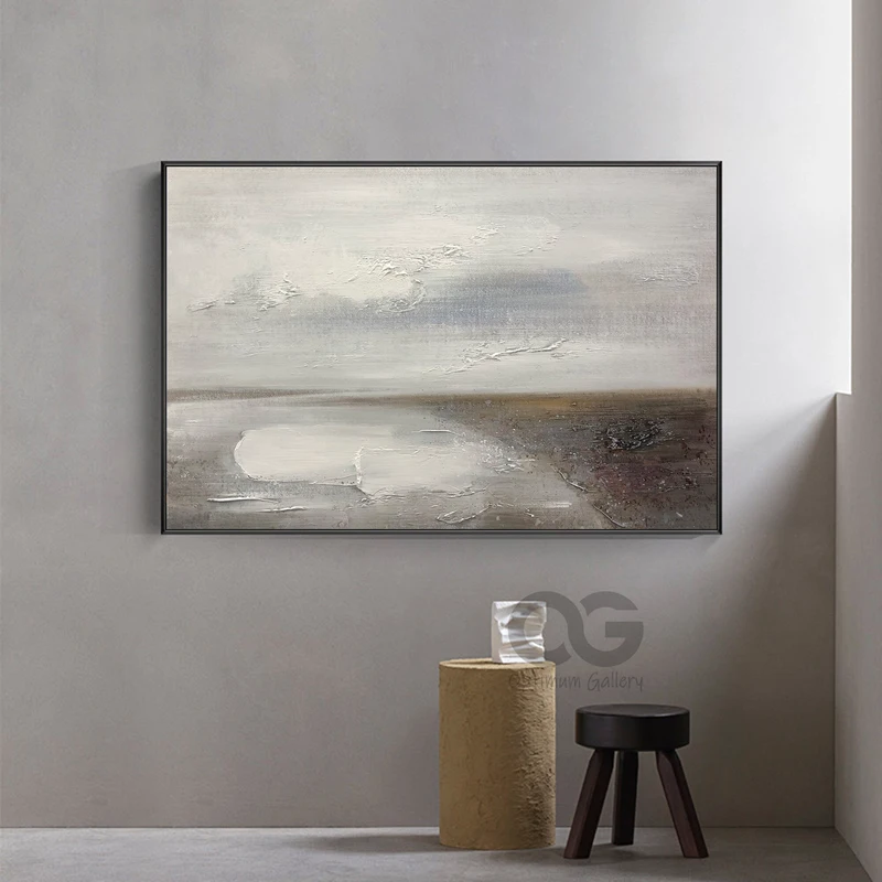 3D Textured Coastal Abstract Wall Art for Modern Beach Home Decor