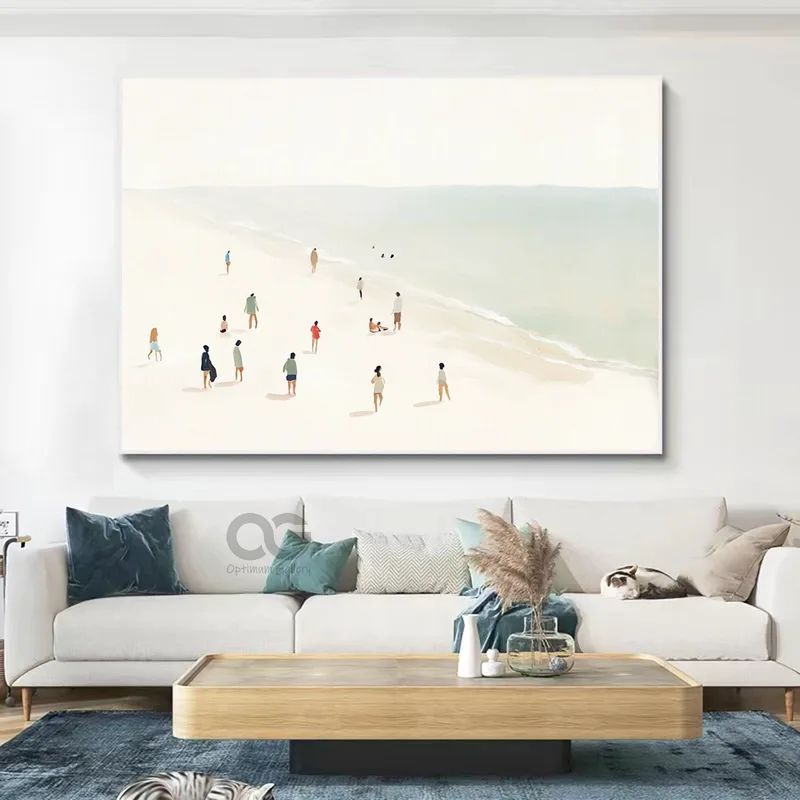 Abstract Holiday Coastline Wall Canvas