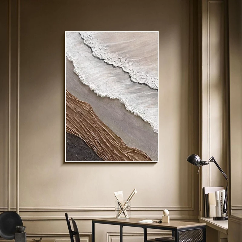 Framed Black and White Beach Wall Art