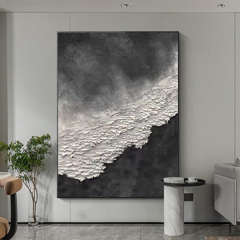 Minimalist Earth Tone Ocean Wave Art