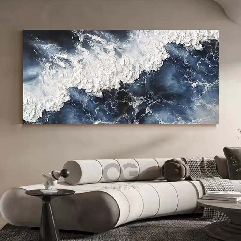 Textured Surfing Painting for Beach Lovers