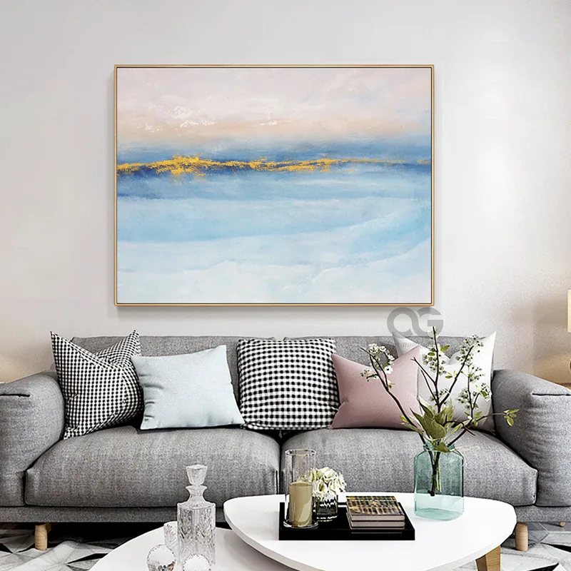 Ocean Wave Wall Art: Large Sunrise Acrylic Seascape Painting