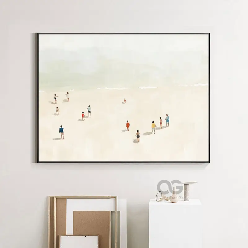 Vintage Blue Ocean Canvas Wall Artwork