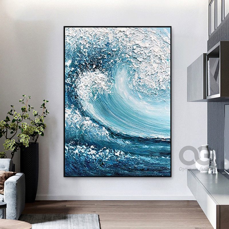 Minimalist Beach Painting for Living Rooms
