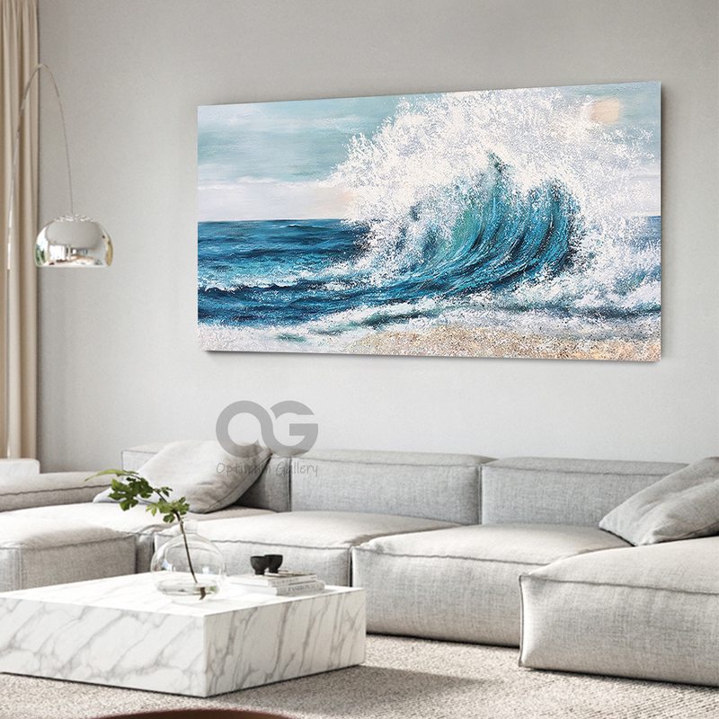 Pink Abstract Wave Wall Art Canvas Decor
