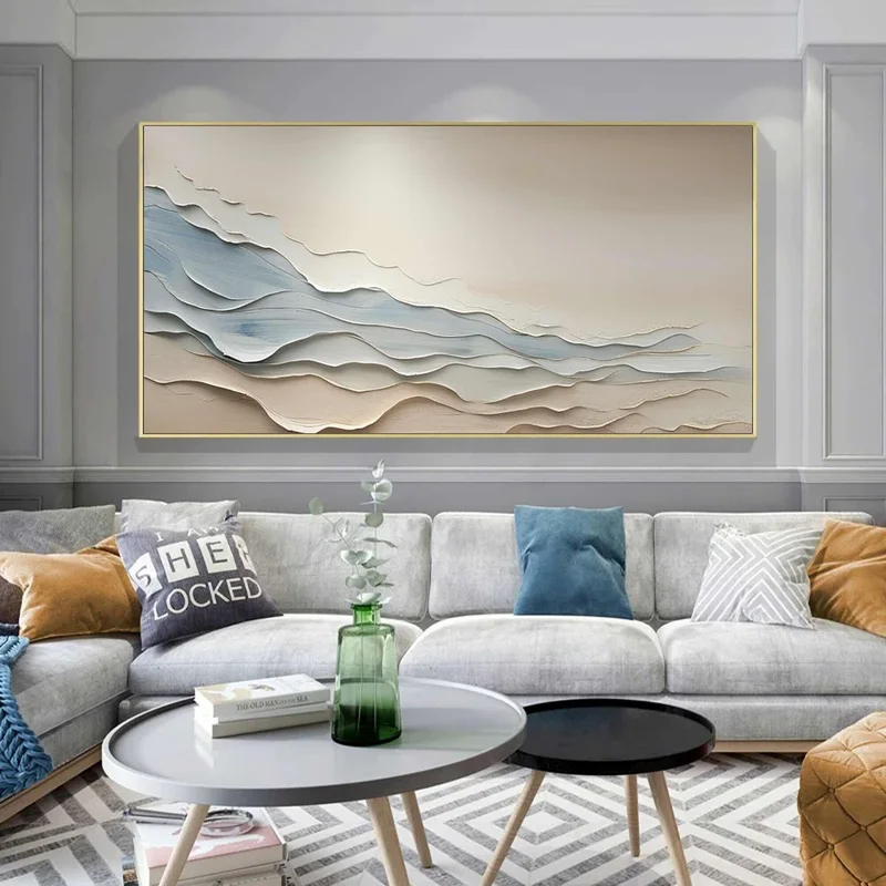 Acrylic Textured Ocean Wave Artwork